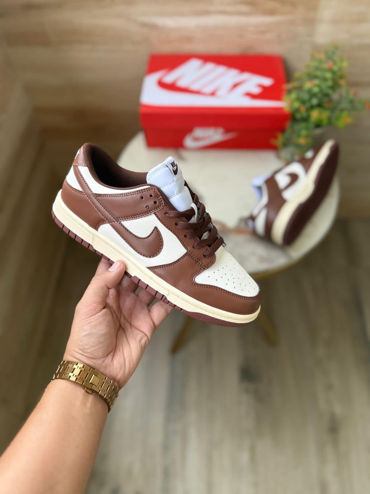 Nike Dunk Low Retro "Cacao Wow" (Sail / Cacao Wow - Coconut Milk) - Premium Leather Sneakers - Thumbnail 2