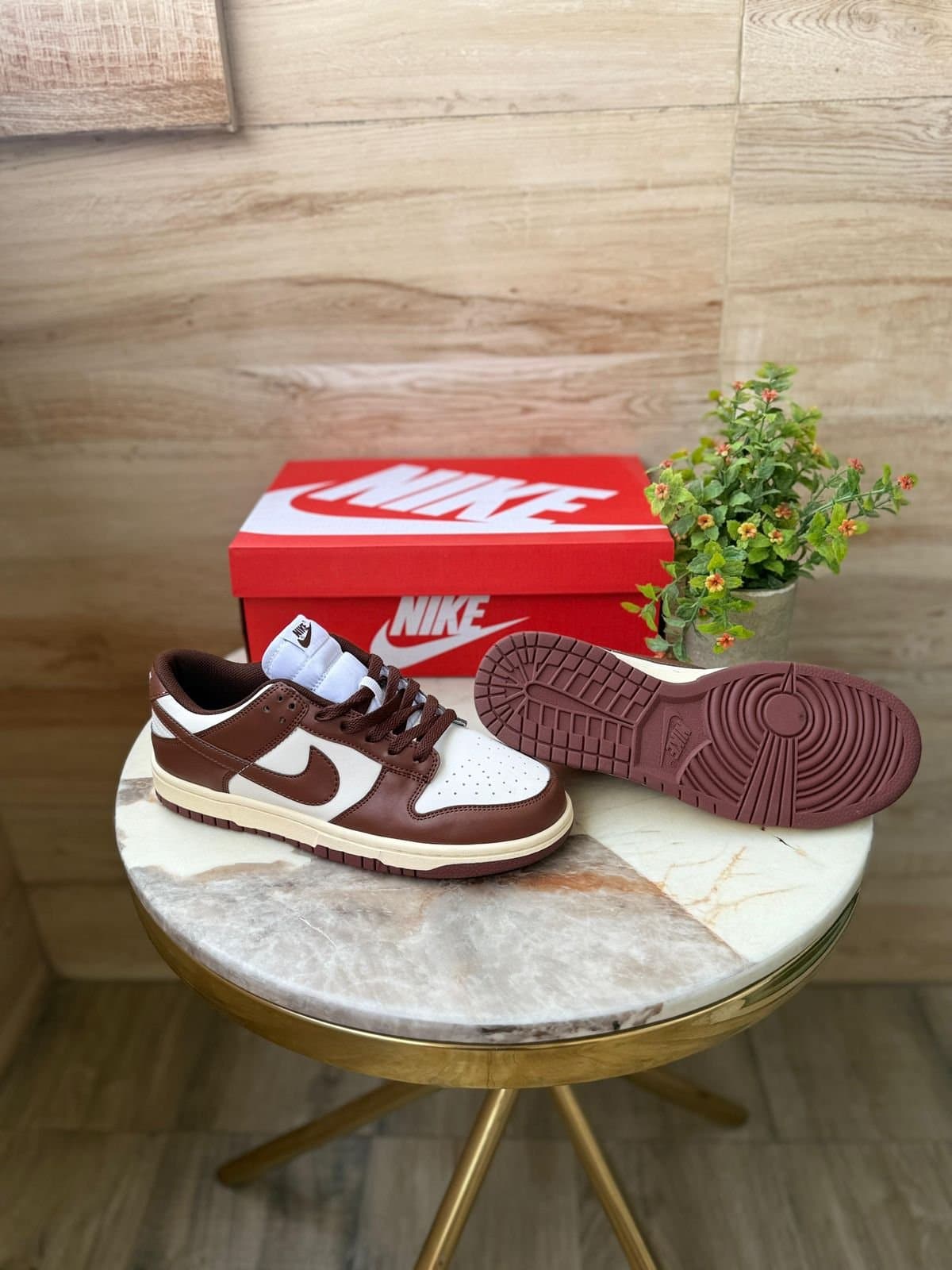 Nike Dunk Low Retro "Cacao Wow" (Sail / Cacao Wow - Coconut Milk) - Premium Leather Sneakers - Thumbnail 3