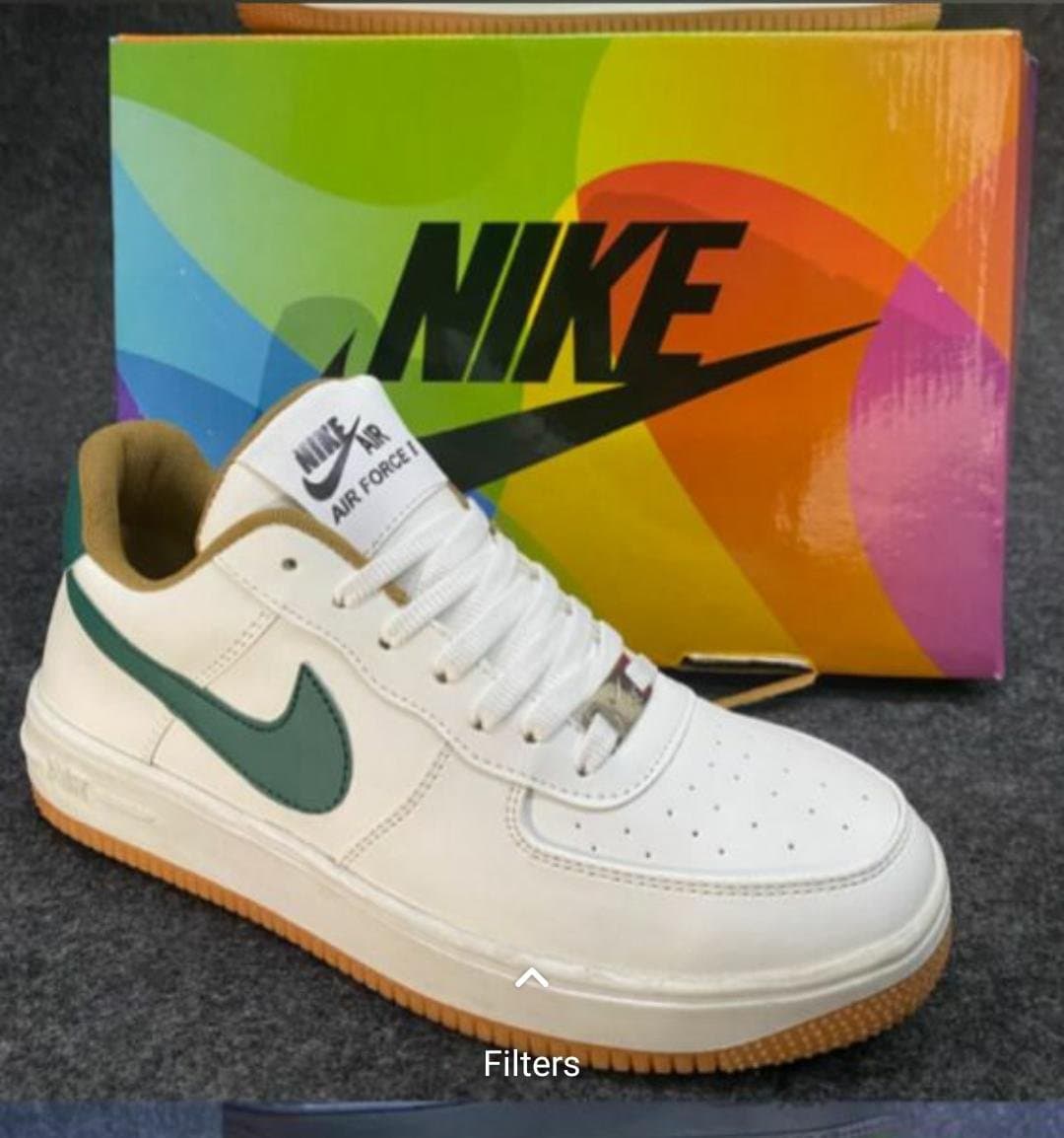Nike Air Force 1 '07 Low - White, Forest Green &amp; Gum Sole