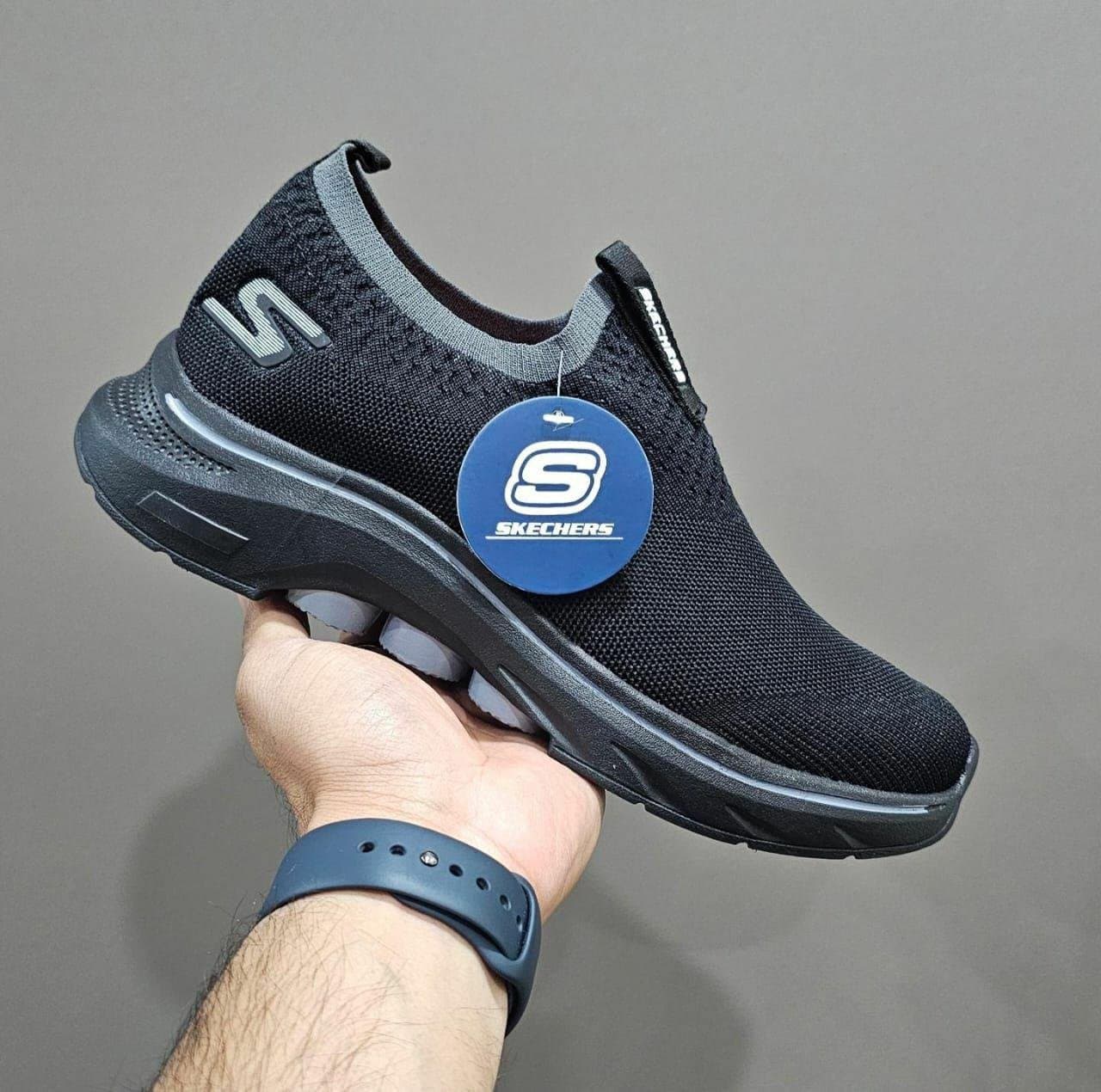 Skechers Men's Slip-On Comfort Walking Sneakers - Casual Knit Mesh Shoe