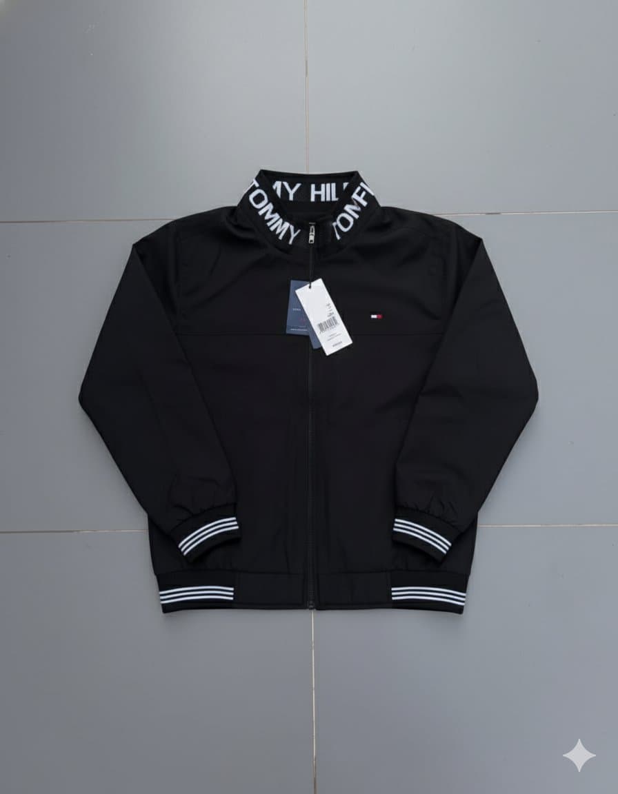 Tommy Hilfiger Men's Waterproof Jacket with Ribbed Cuffs &amp; Collar Logo - Thumbnail 5