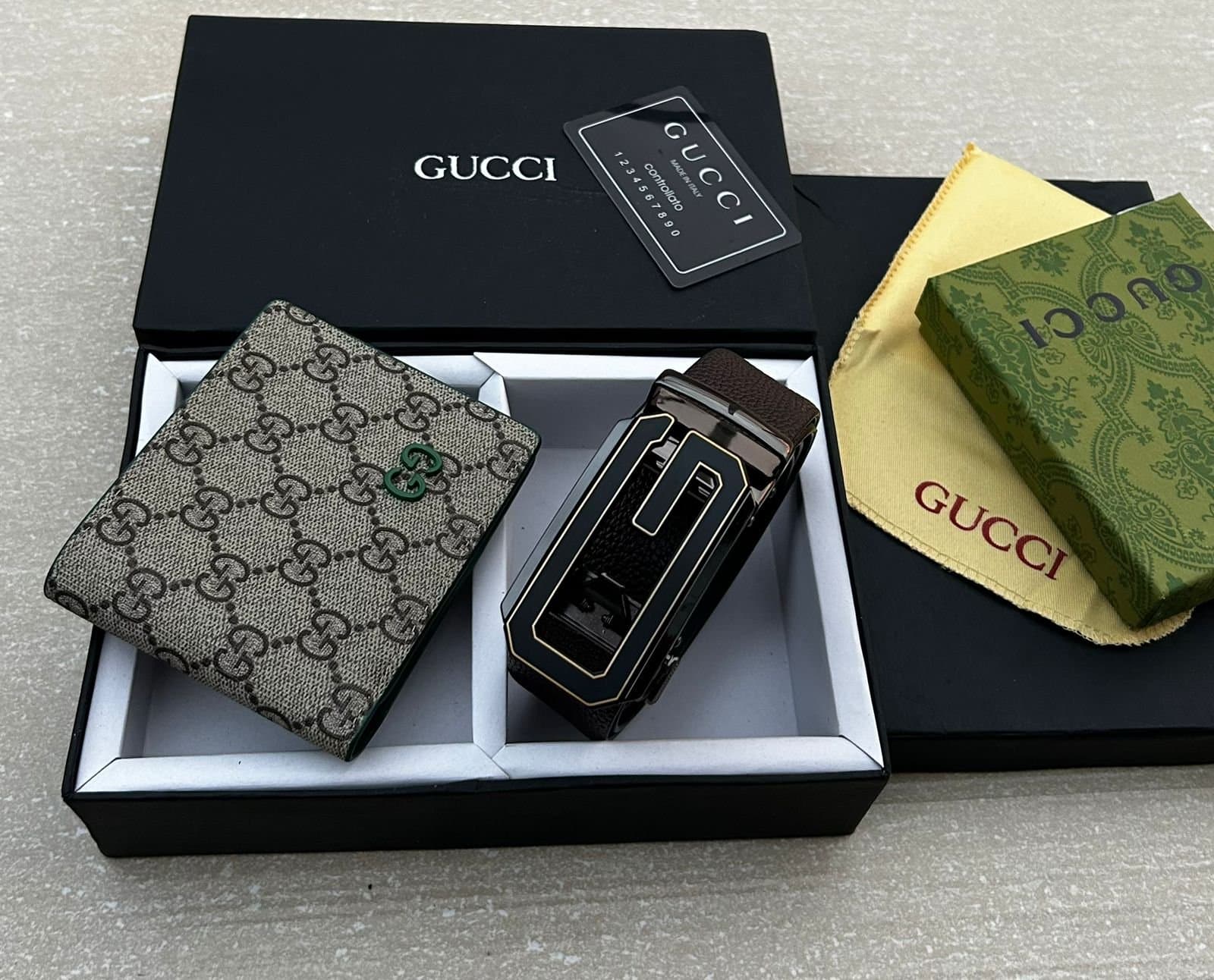 GUCCI Heavy Wallet &amp; Belt Combo