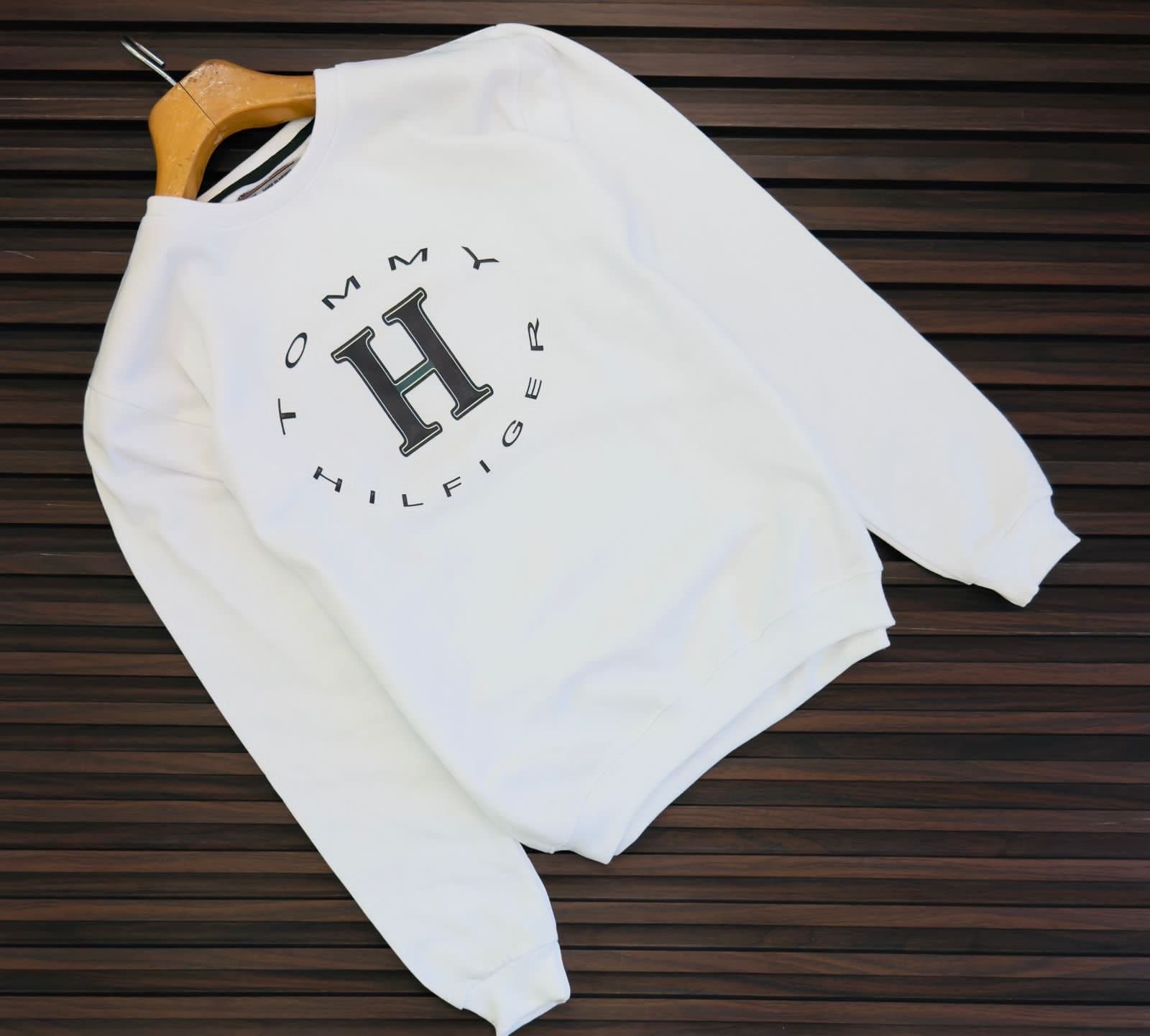 Men's Classic 'H' Graphic Print Crewneck Sweatshirt - Thumbnail 2