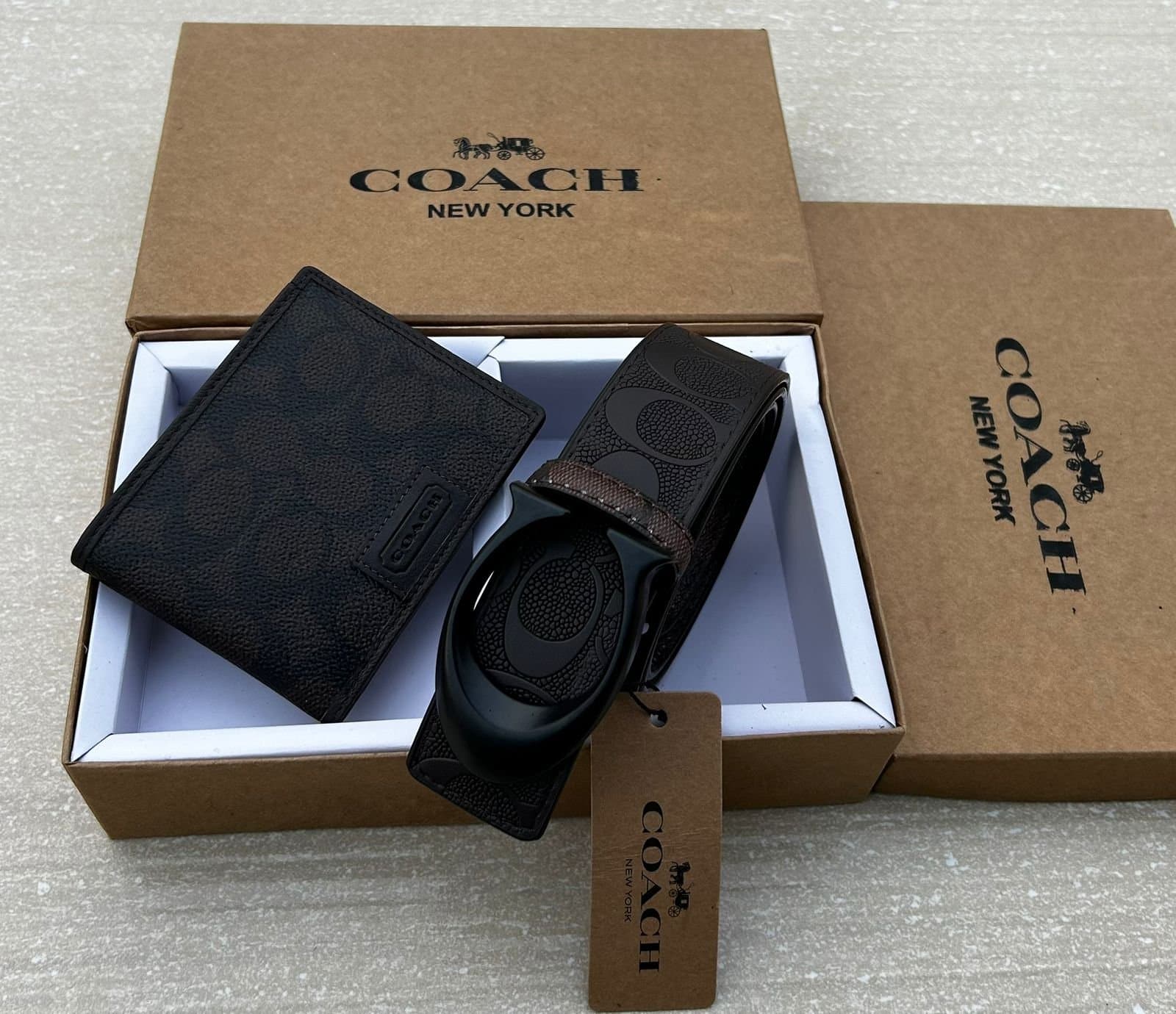 Premium Men's Leather Wallet and Belt Combo Gift Set – Elegant Designer Collection (4 Variants)