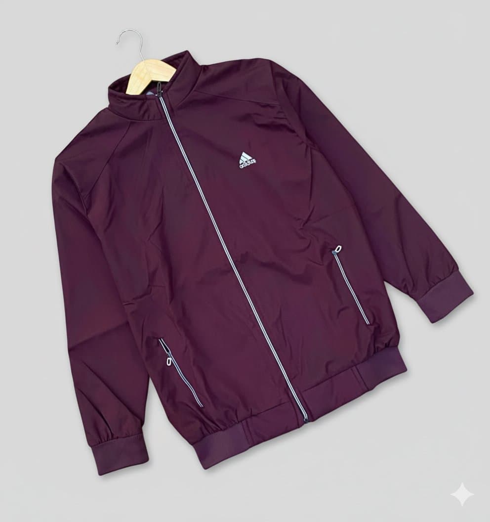 Men's Lightweight Sporty Full-Zip Track Jacket with Stand-Up Collar - Thumbnail 4