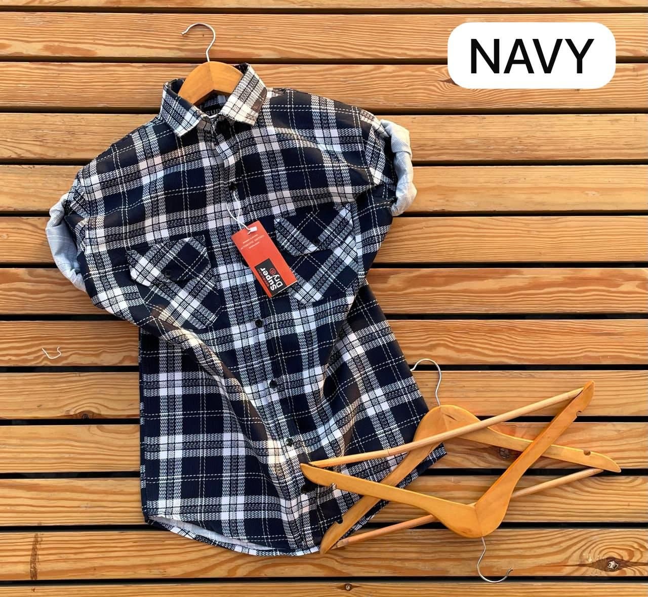 Men's Classic Plaid Check Shirt | Casual Long Sleeve Button-Down with Dual Pockets - Thumbnail 2