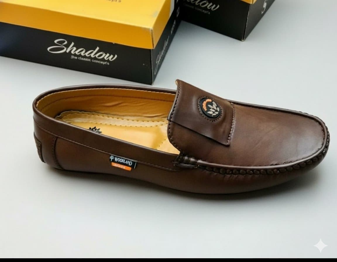 Men's Classic Faux Leather Slip-On Moccasin Loafers - Thumbnail 3