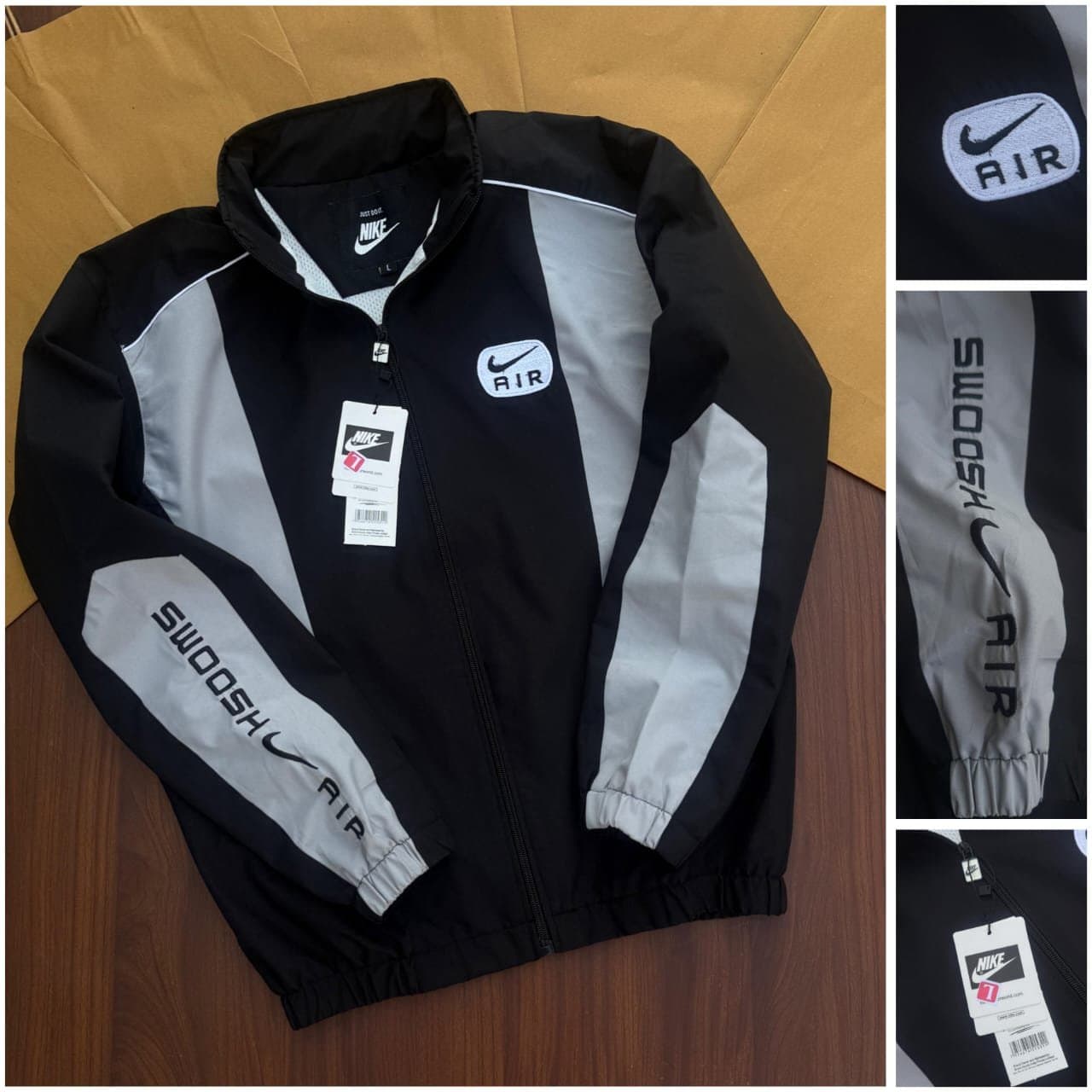 Men's Lightweight Color-Block Athletic Windbreaker Jacket - Thumbnail 2