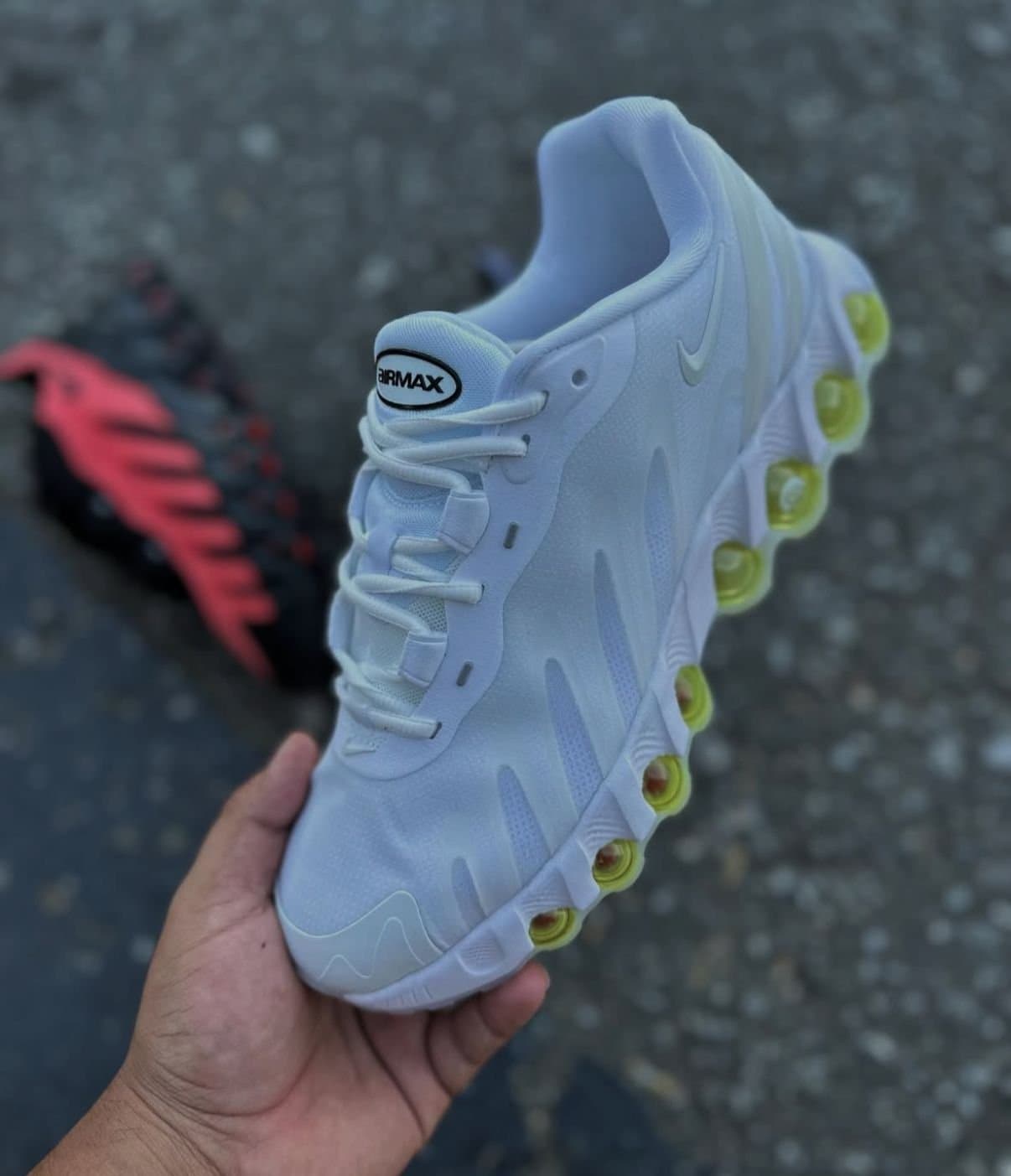 Men's Futuristic 'Bubble Sole' Athletic Sneakers | White &amp; Volt - Thumbnail 2