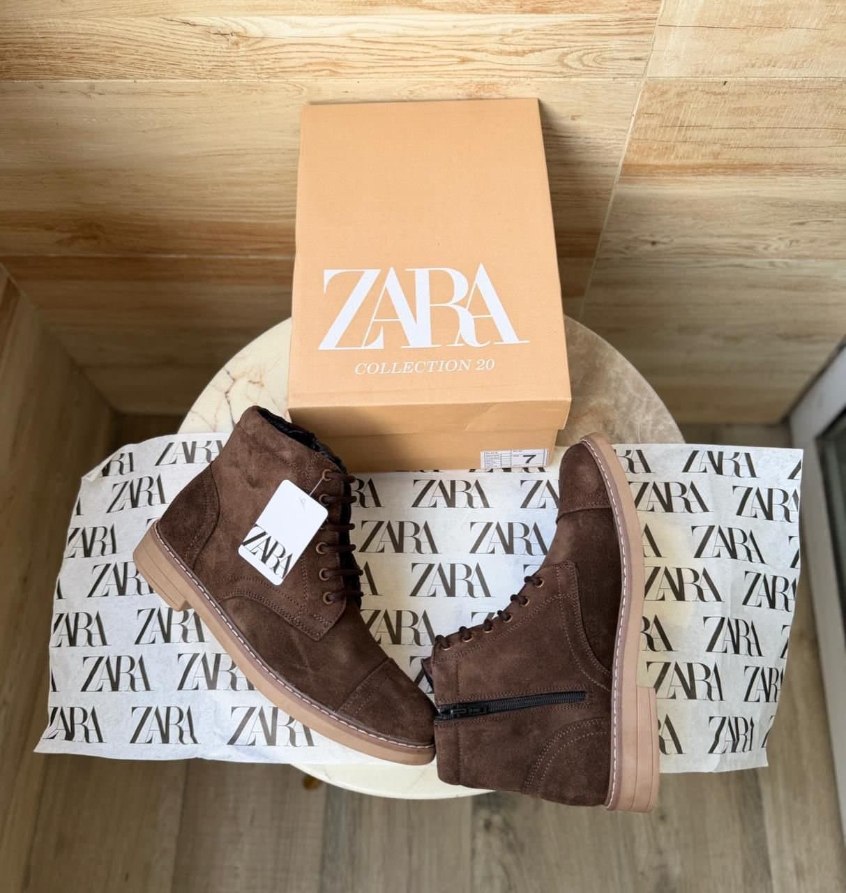 Men's Classic Suede-Finish Ankle Boots with Side Zipper - Thumbnail 4