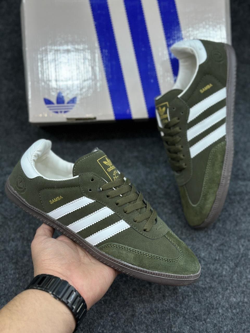 Classic Suede T-Toe Sneakers - Olive Green - Thumbnail 2