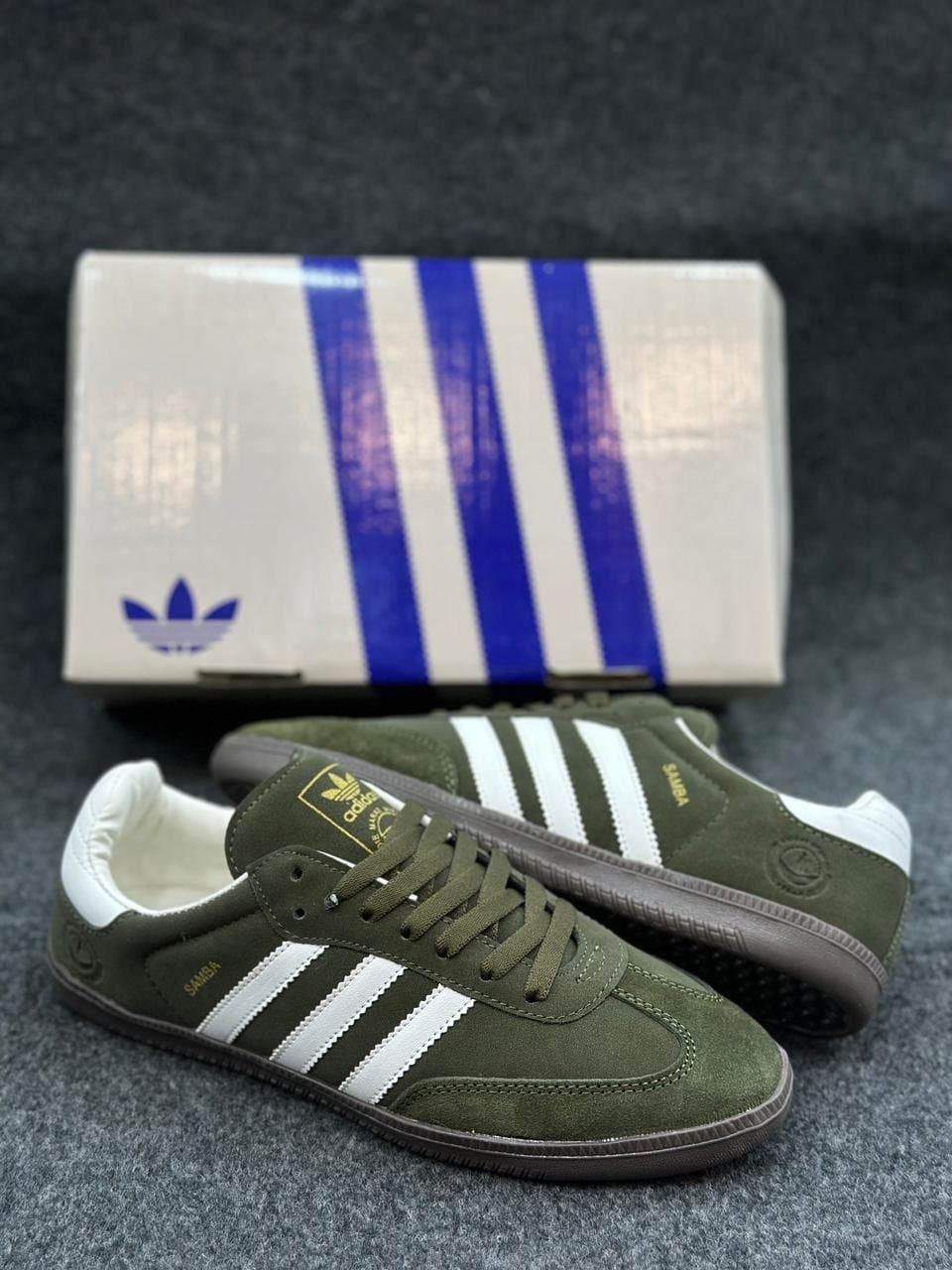 Classic Suede T-Toe Sneakers - Olive Green - Thumbnail 3