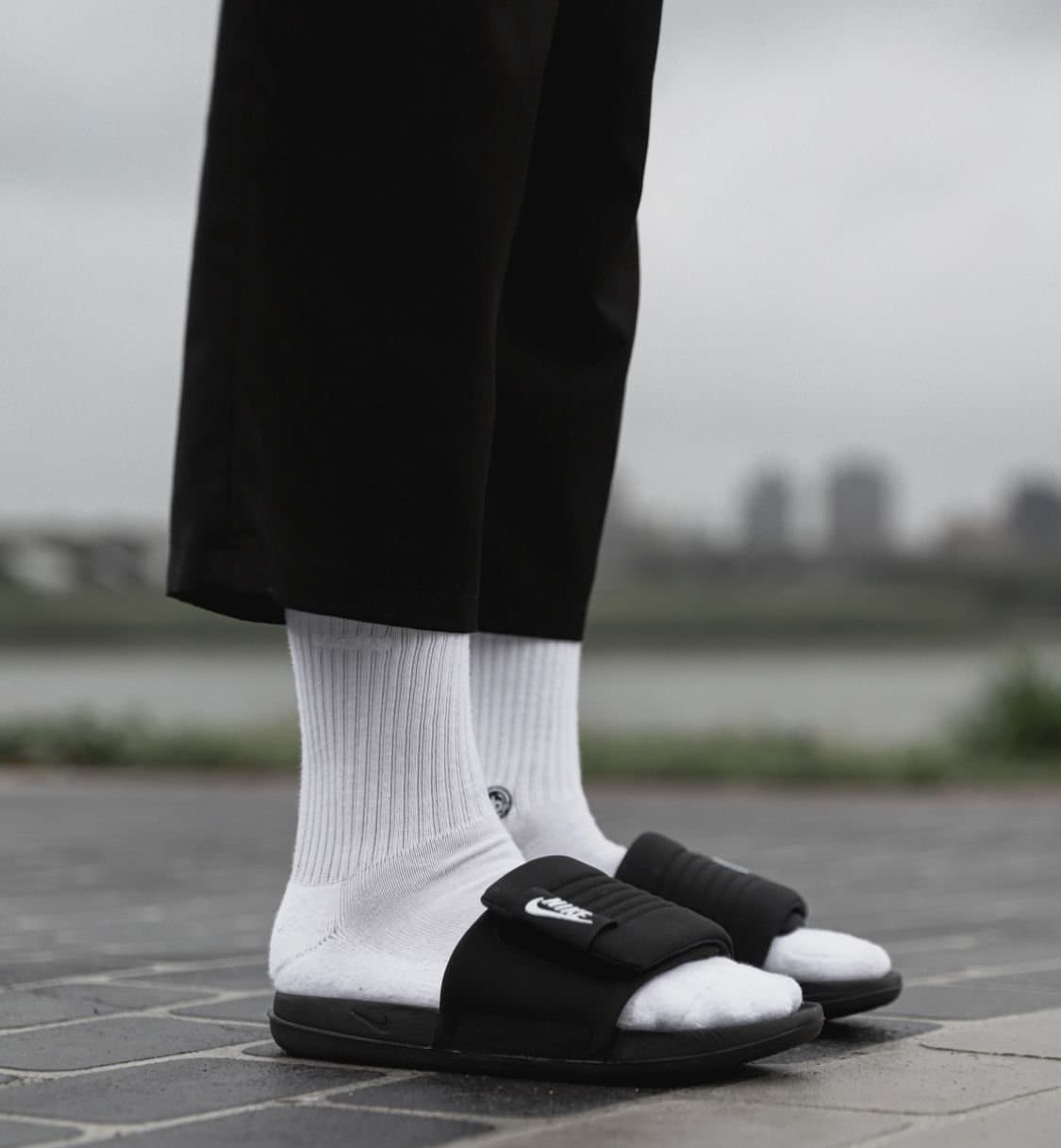 Adjustable Padded Strap Comfort Slides | Urban Sport Sandals - Thumbnail 2