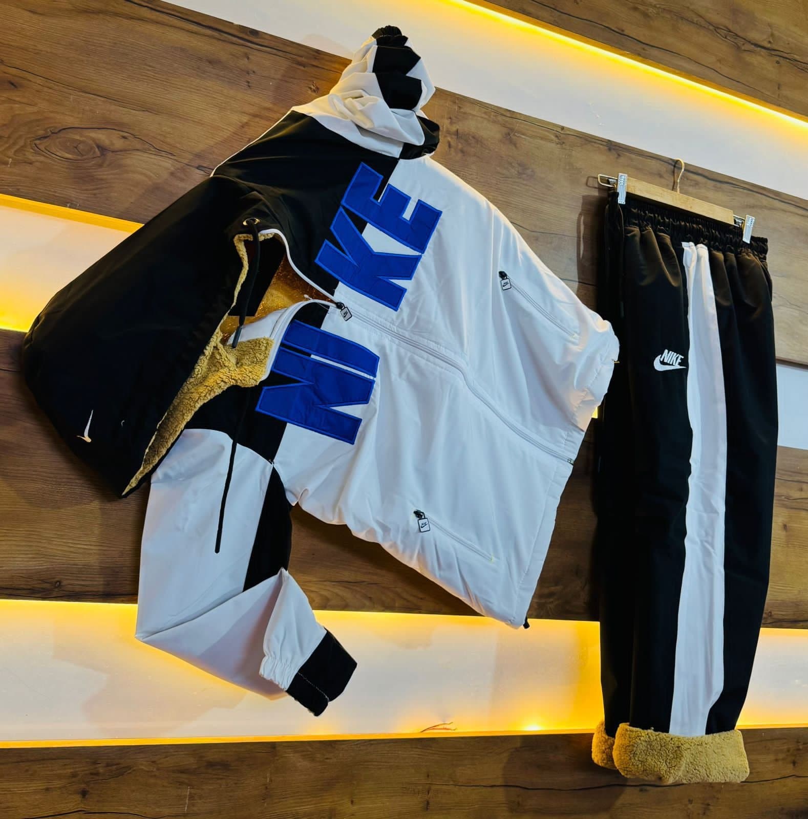 Men's Heavyweight Fleece-Lined Tracksuit Set | Winter Hooded Jacket &amp; Pant Combo - Thumbnail 3