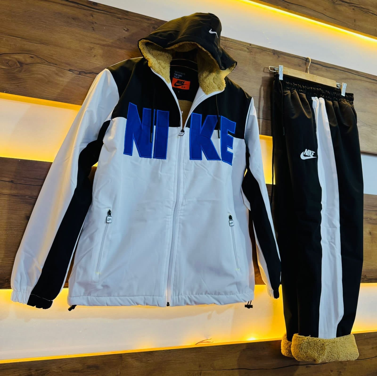 Men's Heavyweight Fleece-Lined Tracksuit Set | Winter Hooded Jacket &amp; Pant Combo - Thumbnail 2