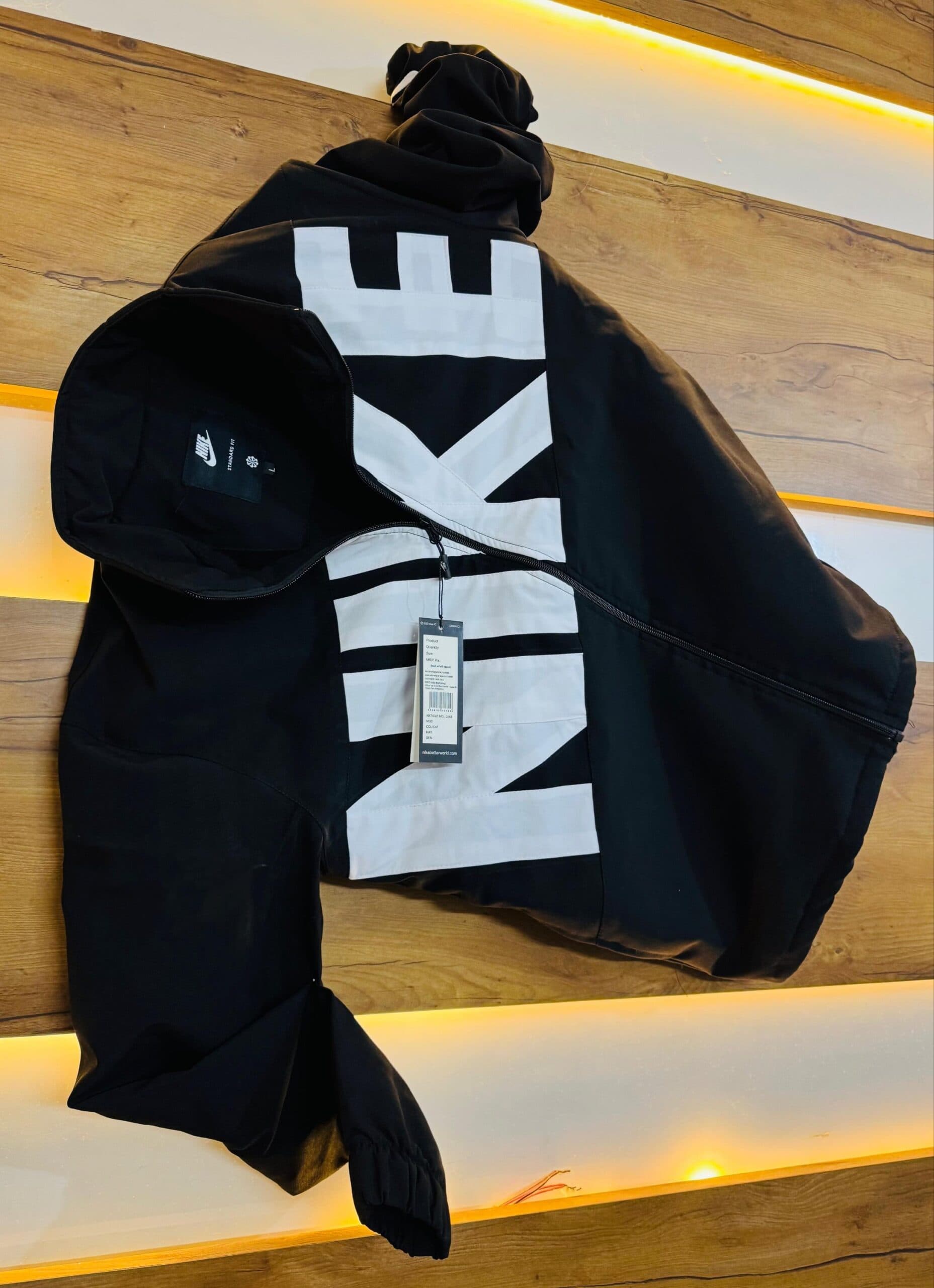 Men's Urban Style Full-Zip Jacket with Bold Graphic Print - Thumbnail 2