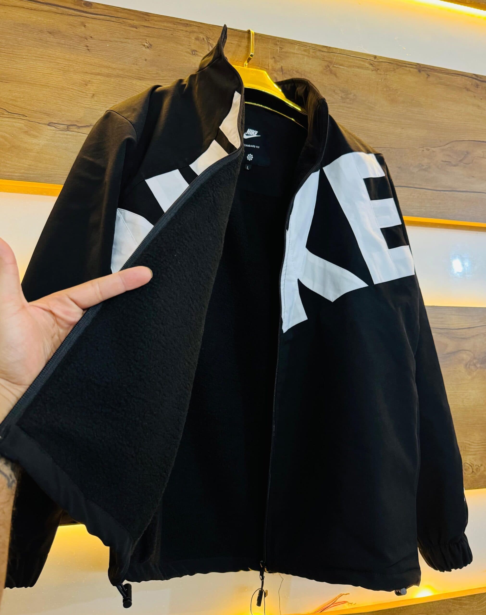 Men's Urban Style Full-Zip Jacket with Bold Graphic Print - Thumbnail 3