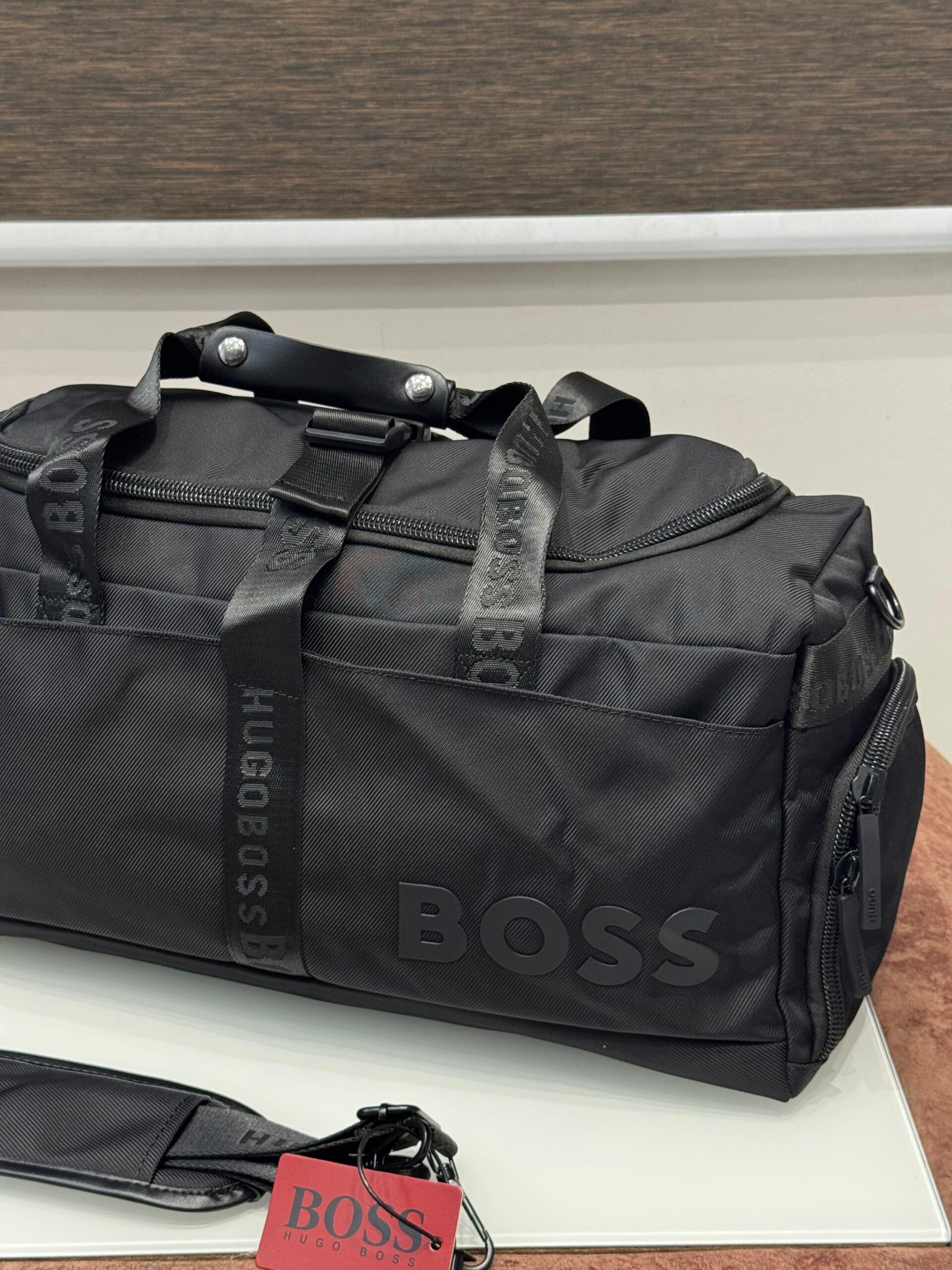 Premium Multi-Pocket Travel &amp; Gym Duffel Bag - Black - Thumbnail 3