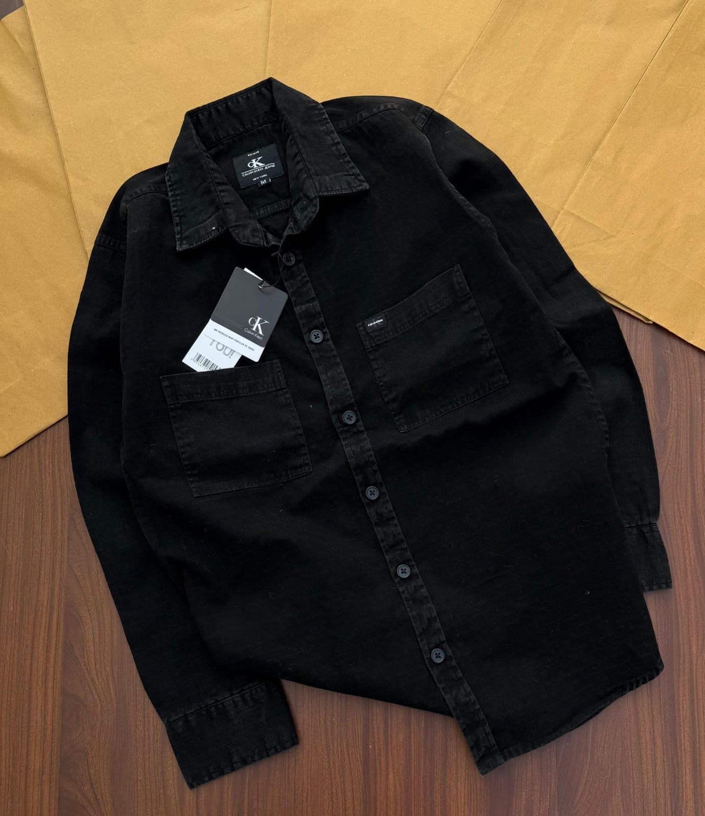 Calvin Klein Men’s Solid Casual Shirt | Premium Cotton Full Sleeve Shirt - Thumbnail 4