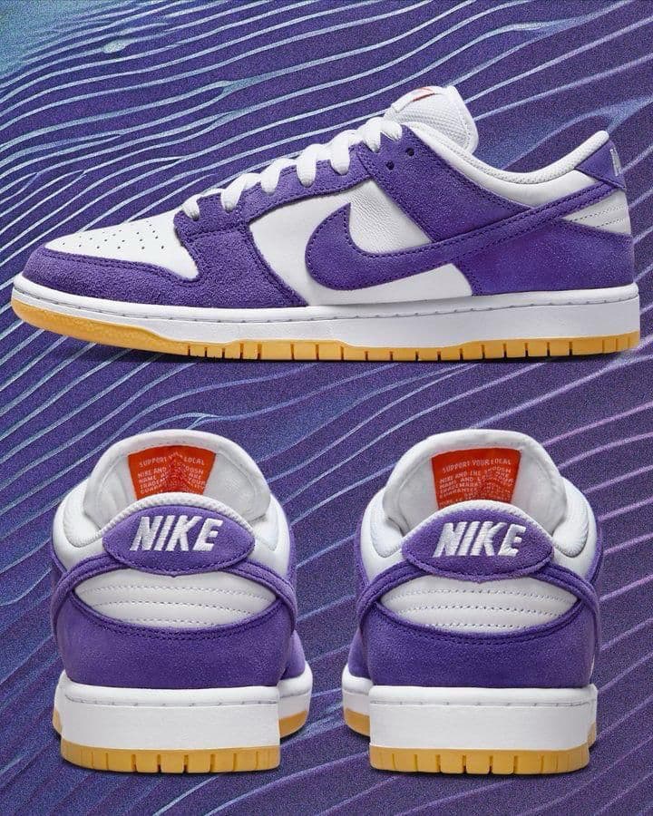NIKE Dunk Low Court Purple Sneakers for Men | Premium Low Top Shoes - Thumbnail 4