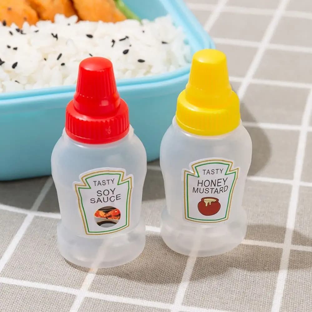 portable mini sauce bottles set for travel