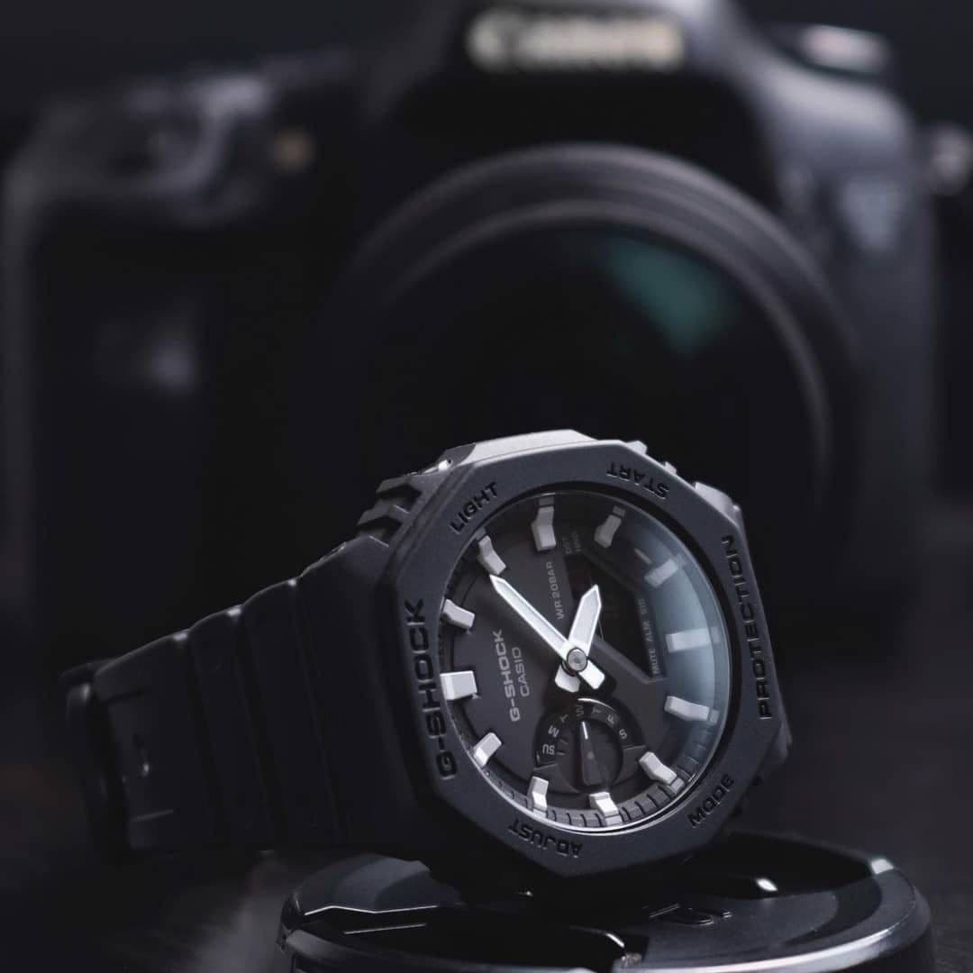 G-Shock GA-2100 Casio Oak Black Unisex Watch – Fibre Strap, Shock & Water Resistant - Thumbnail 4