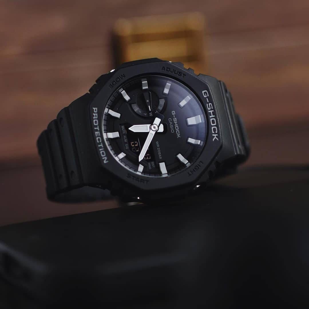 G-Shock GA-2100 Casio Oak Black Unisex Watch – Fibre Strap, Shock & Water Resistant - Thumbnail 3