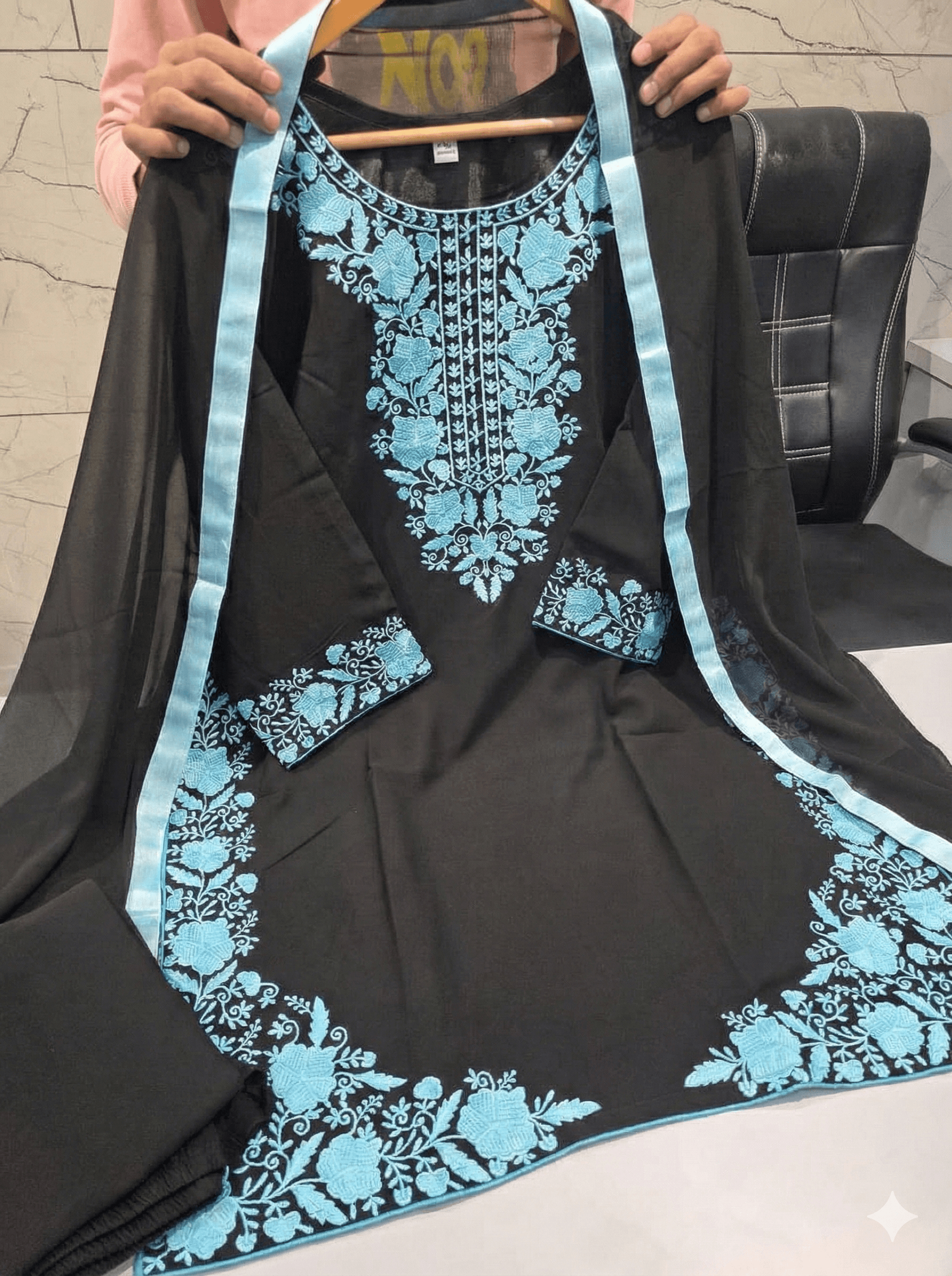 SAPPHIRE Saiyyara-1 Designer Georgette Kurta Set with Dupatta - Thumbnail 3