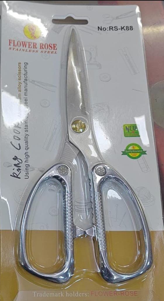 Silver & Golden Tailoring Scissors – Heavy Duty Stainless Steel Cutting Scissor (1 Piece) - Thumbnail 4
