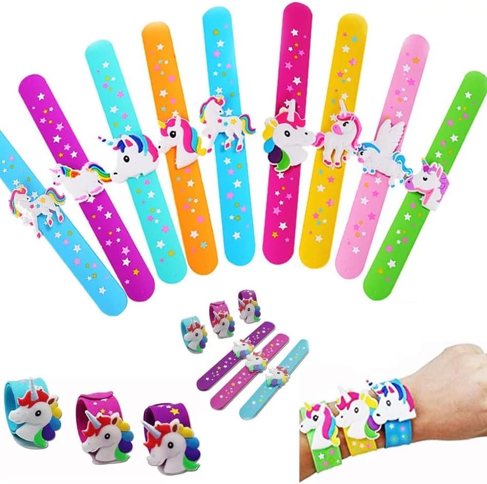Magical Unicorn Slap Bands for Kids – Fun & Colorful Party Bracelets (1 Pc) - Thumbnail 2