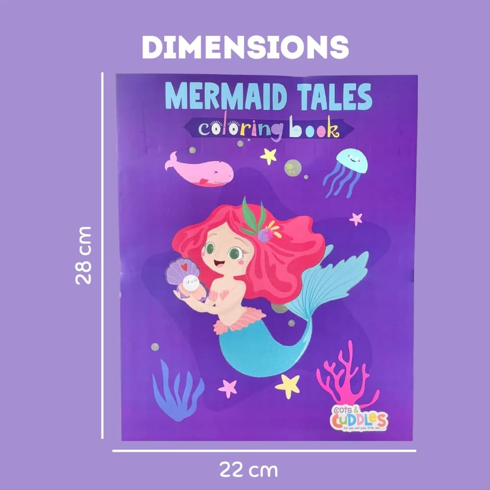 Cots and Cuddles Cartoon Colouring Book for Kids (Mermaid) | Fun Creative Activity Book - Thumbnail 2