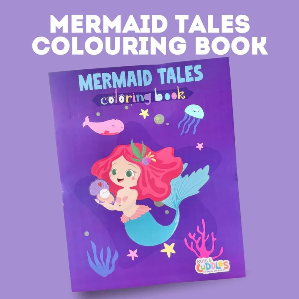 Cots and Cuddles Cartoon Colouring Book for Kids (Mermaid) | Fun Creative Activity Book