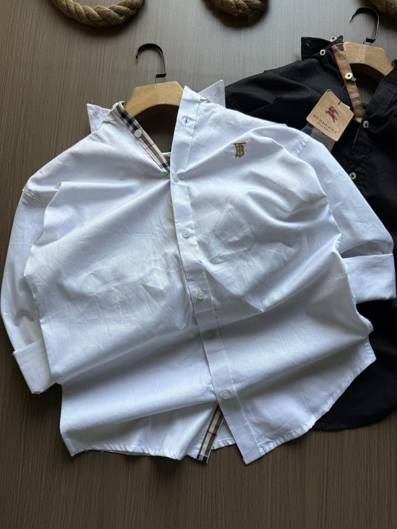 Burberry Full Sleeves Designer Shirt for Men – Premium Cotton Casual Wear - Thumbnail 4