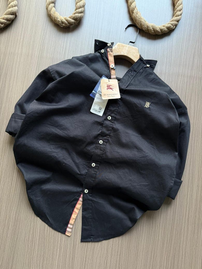 Burberry Full Sleeves Designer Shirt for Men – Premium Cotton Casual Wear - Thumbnail 3