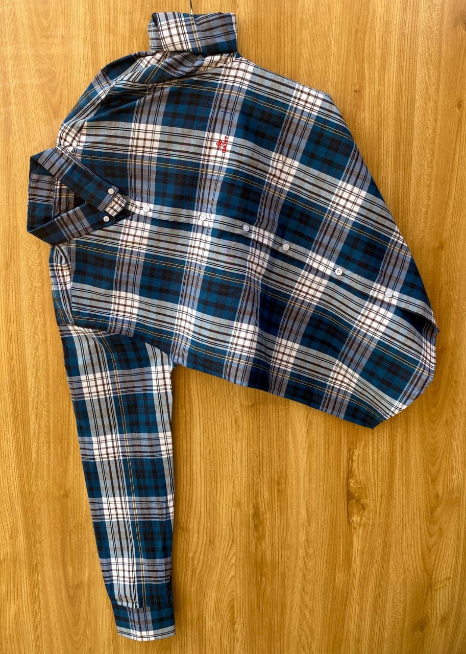 GANT Paper Cotton Check Shirt for Men – Full Sleeves Down Button Casual Shirt (4 Colors) - Thumbnail 4