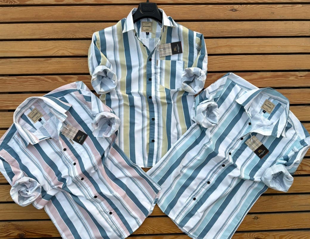 BURBERRY Pure Cotton Lining Shirt for Men – Full Sleeve Regular Fit