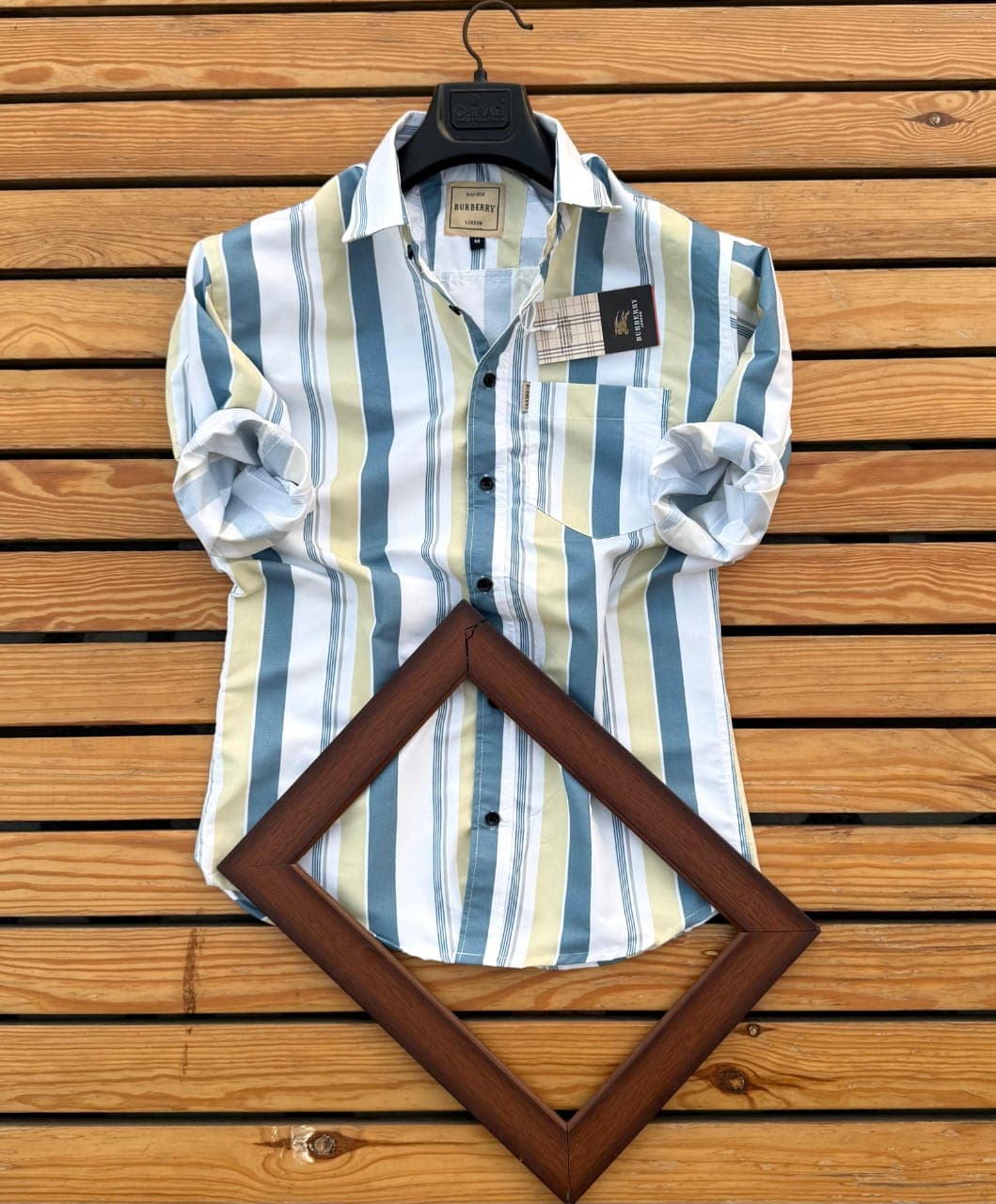 BURBERRY Pure Cotton Lining Shirt for Men – Full Sleeve Regular Fit - Thumbnail 4