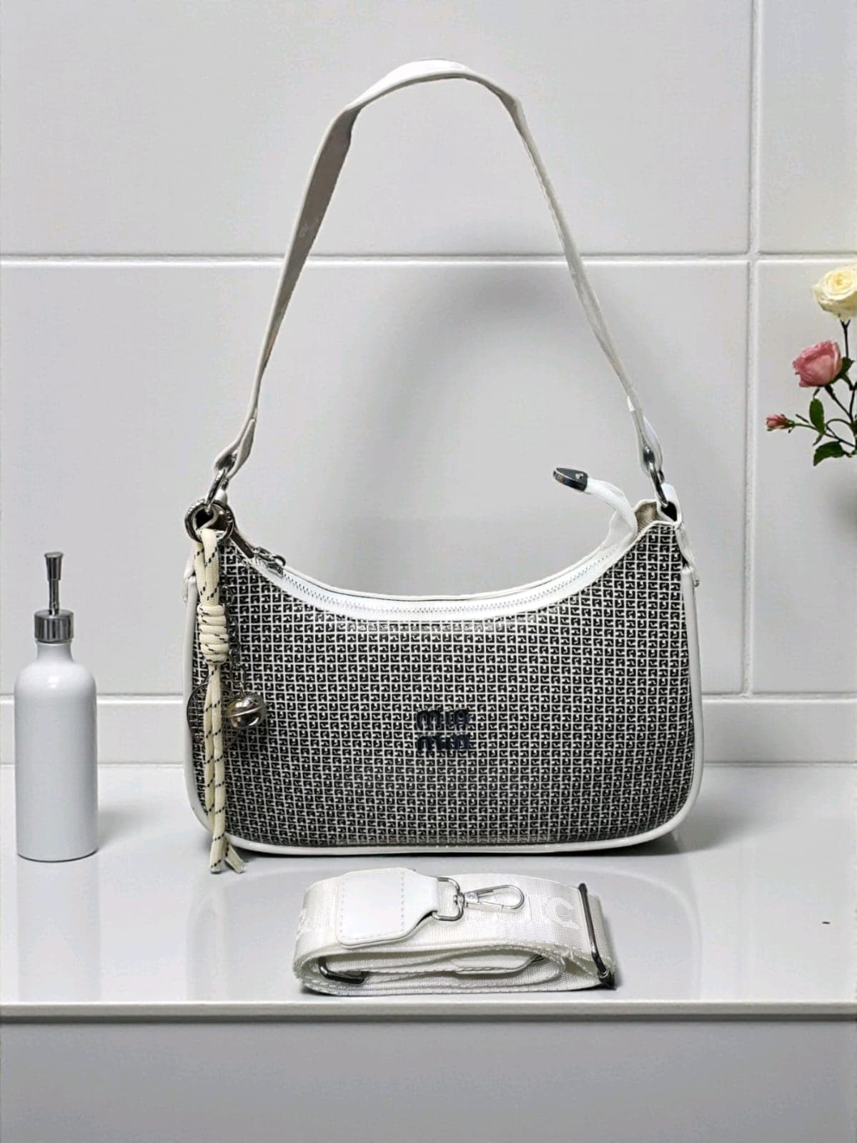 Premium Mini Shoulder Handbag for Women – Zip Closure with Broad Belt - Thumbnail 3