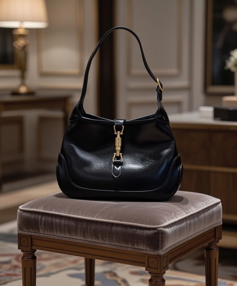 Gucci Jackie 1961 Medium Hobo Leather Bag for Women - Thumbnail 3