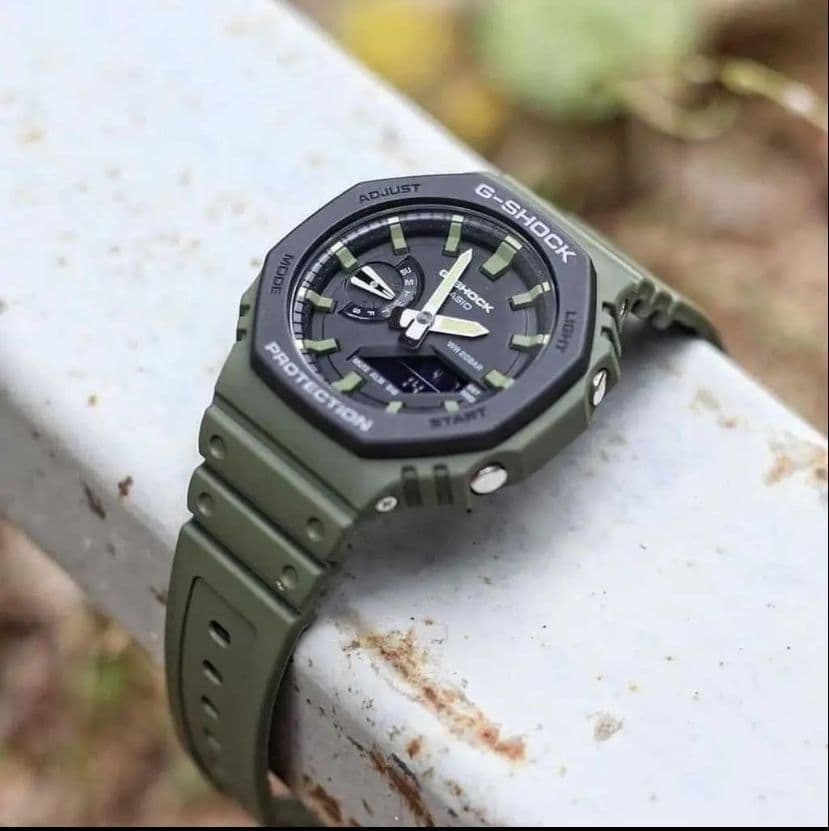 G-SHOCK GA-2100 Green Edition Carbon Core Guard Watch - Thumbnail 4