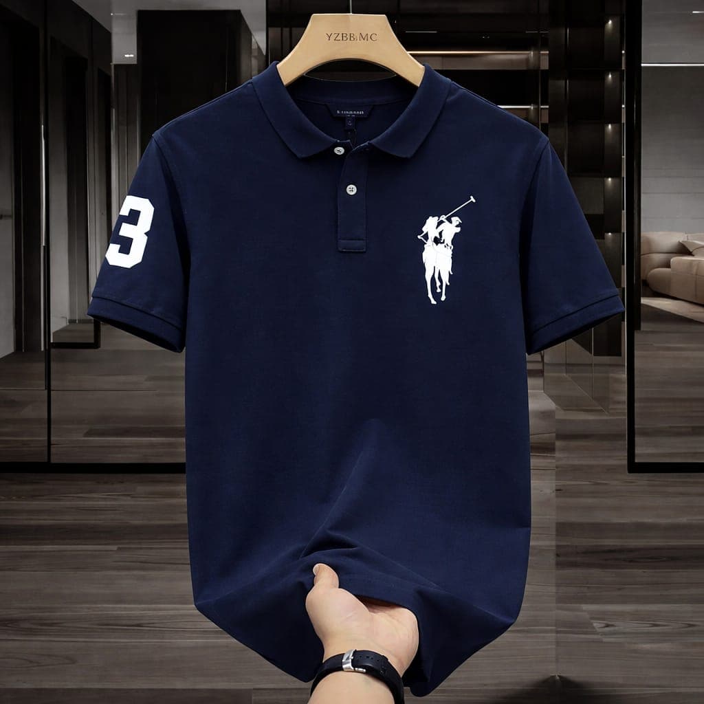 USPA Premium Men’s Polo T-Shirts – Cotton Matty Fabric | Embroidered Logo - Thumbnail 2