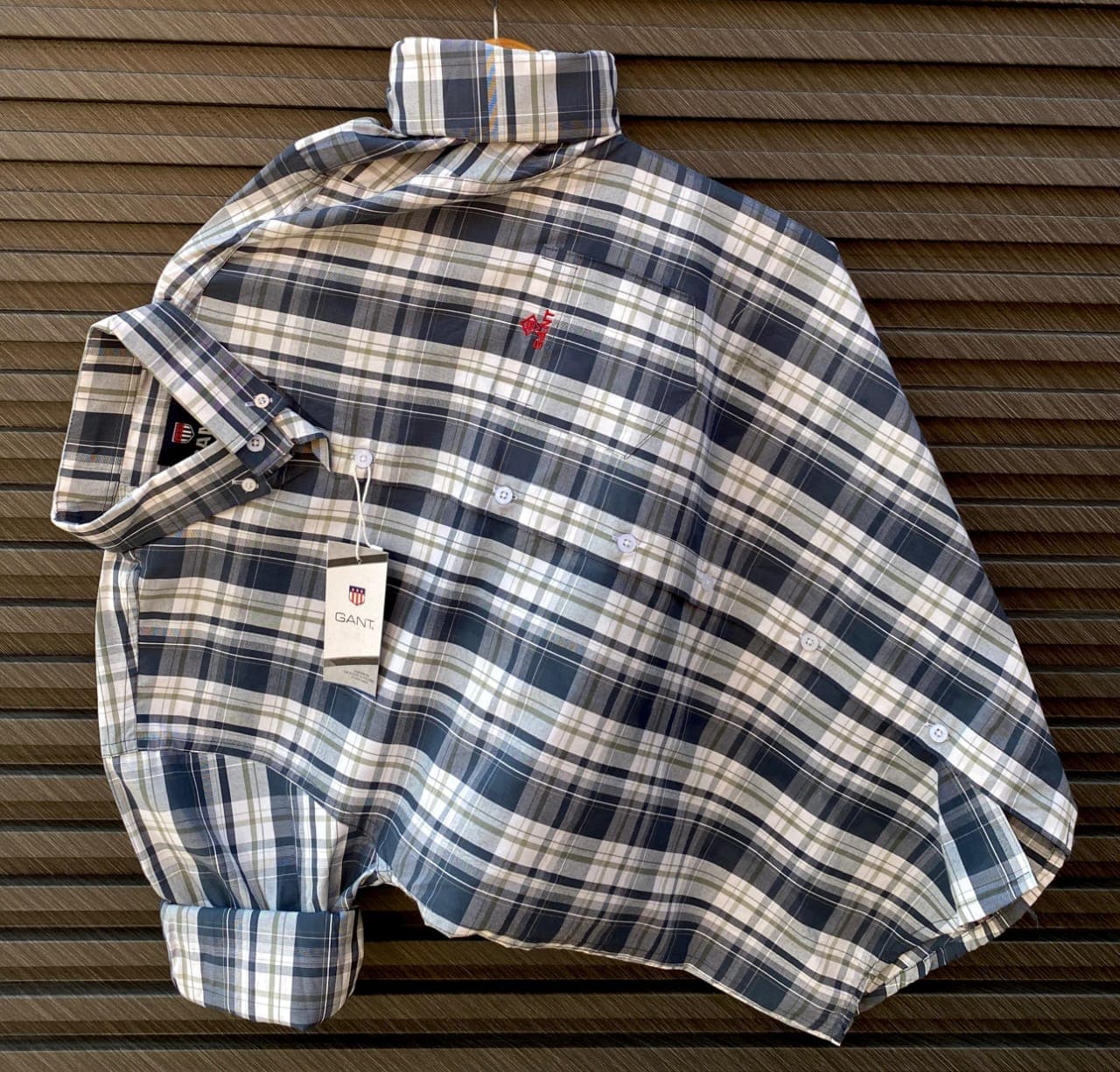 GANT Men’s Checkered Full Sleeve Shirt – Pure Cotton Button-Down - Thumbnail 2