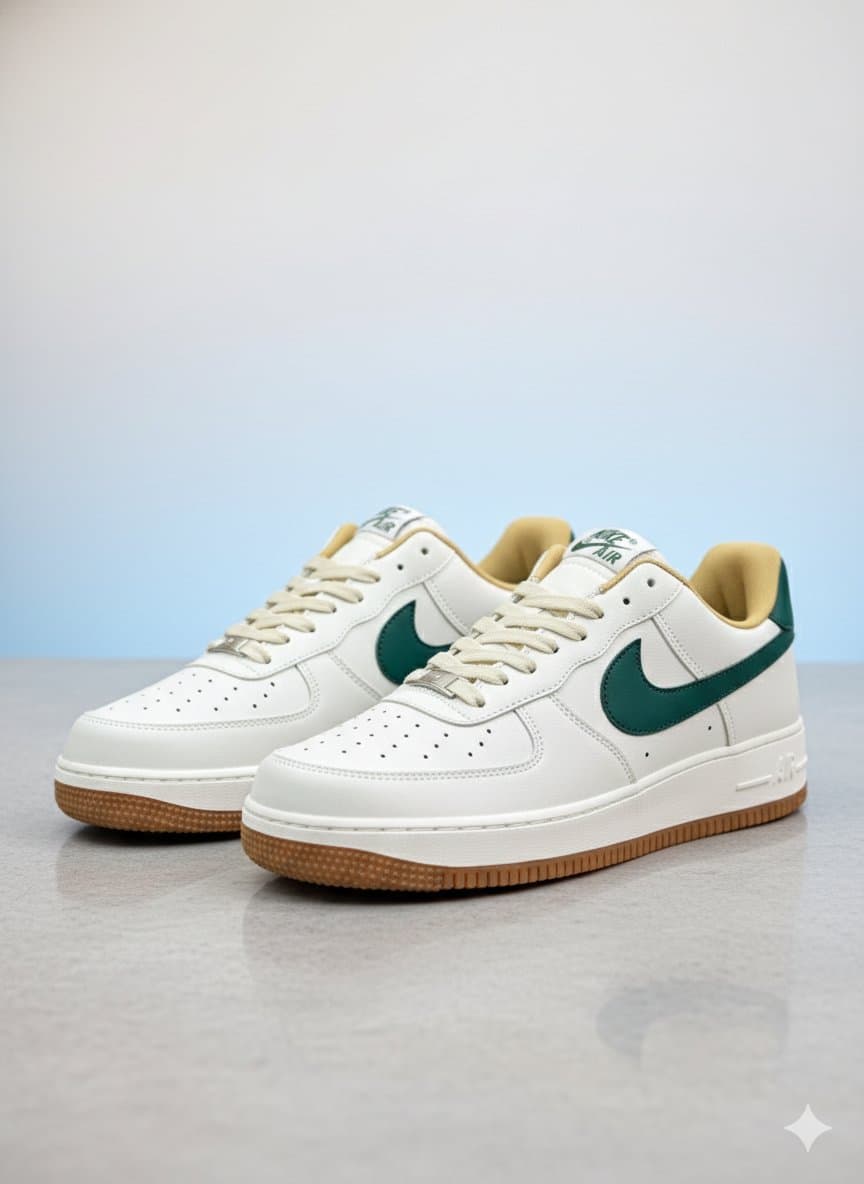 Nike Air Force 1 '07 Low-Top Sneakers – Classic White Collection | Sail / Mocha Brown / Red & White / Gorge Green / Gum Sole