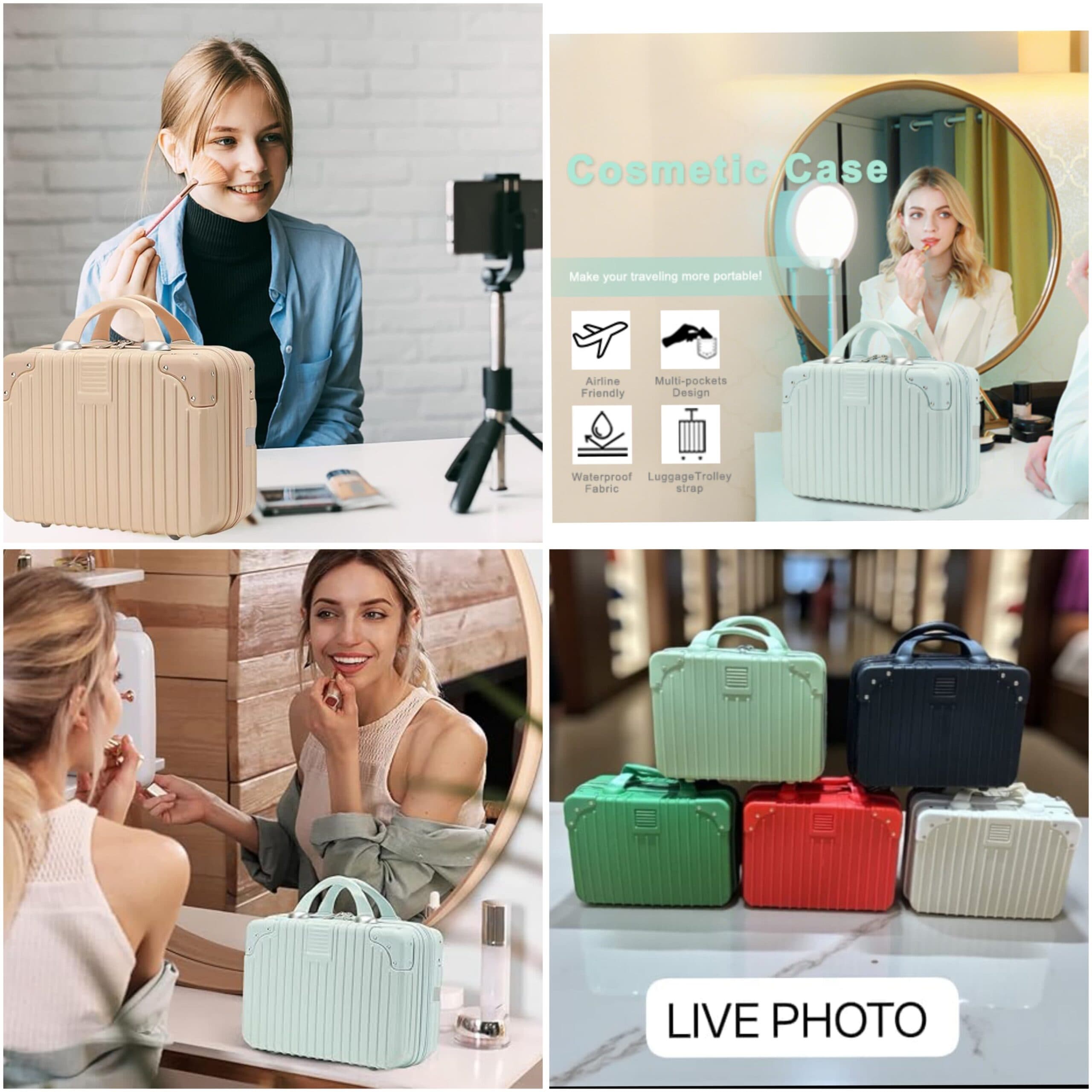 Lining Vanity Case – Travel Friendly Cosmetic Storage Box (1 Piece)