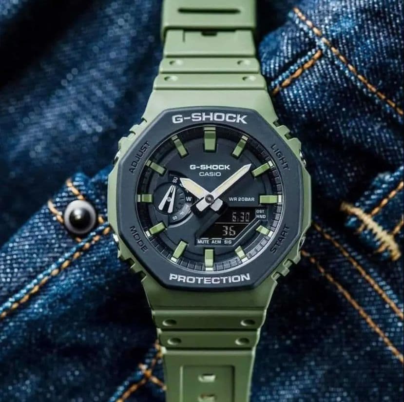 G-SHOCK GA-2100 Green Edition Carbon Core Guard Watch
