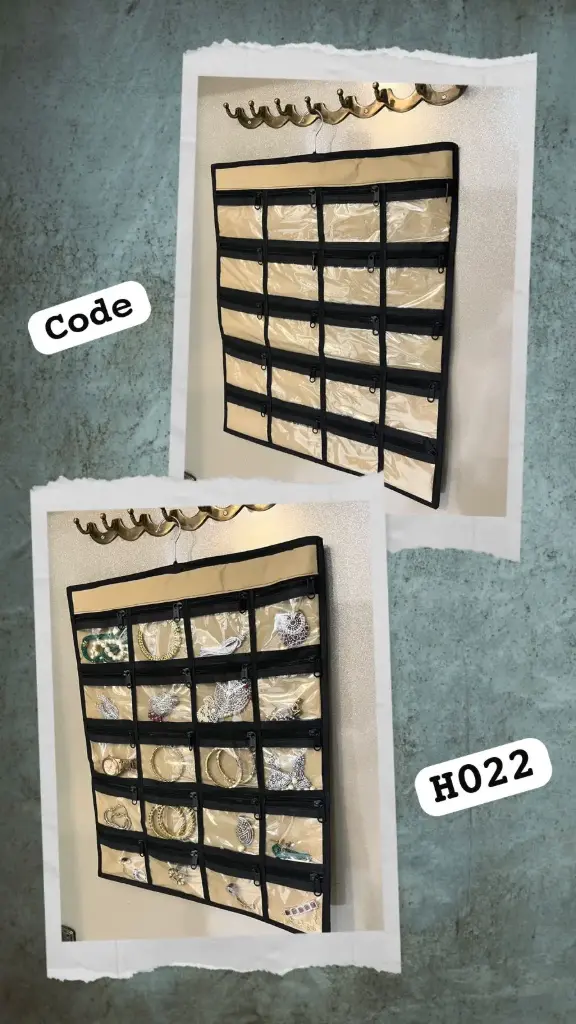 Non Woven 20 Pockets Hanging Jewellery Organizer 