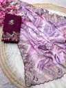 Bollywood-Inspired Chinon Saree with C-Pallu Pitta Work & Mono Banglori Blouse