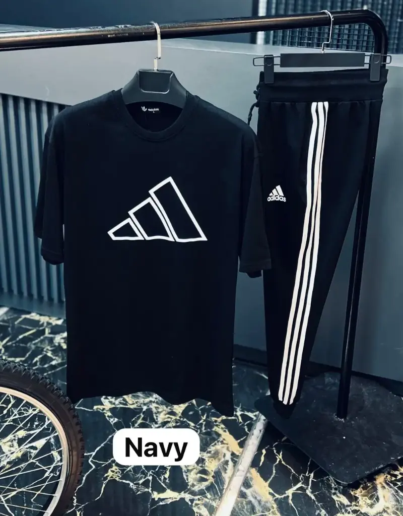 ADIDAS Tracksuit with Three Stripes (T-shirt + Lower)