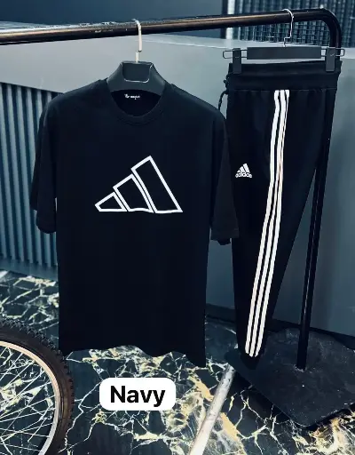 ADIDAS Tracksuit with Three Stripes (T-shirt + Lower)