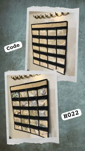 Non Woven 20 Pockets Hanging Jewellery Organizer 